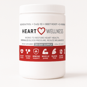 Heart Wellness supplement with beet root and CBD for cardiovascular support.