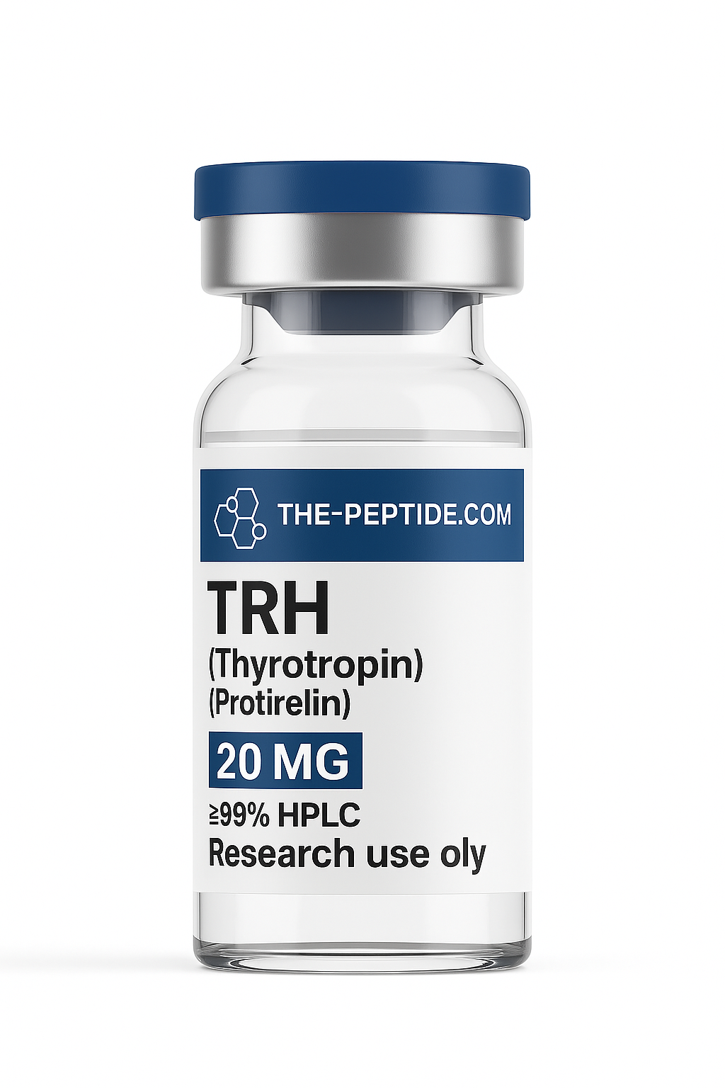 Vial of TRH (Thyrotropin) peptide for research use, 20 mg.