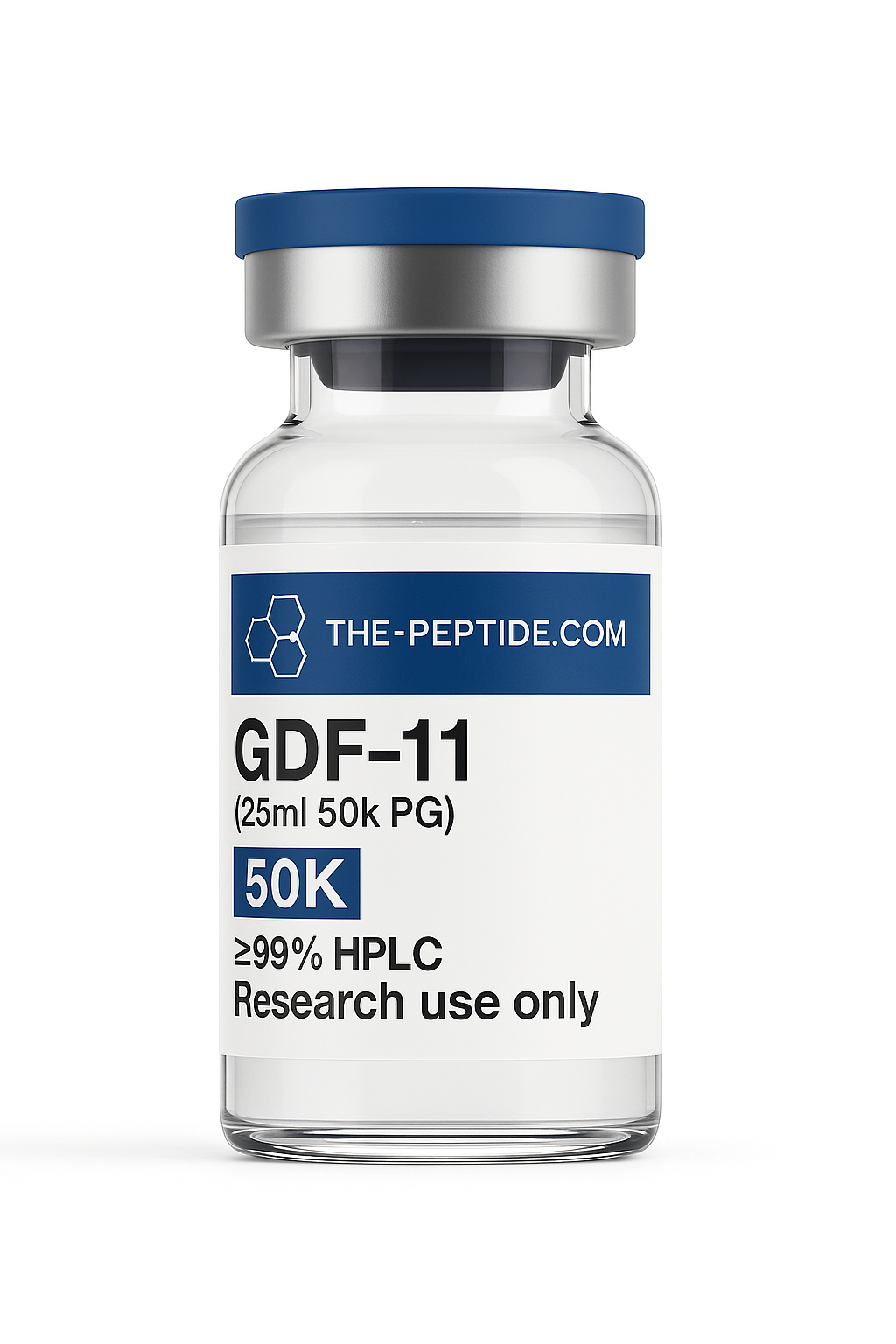 GDF-11 peptide vial labeled for research use with high purity.